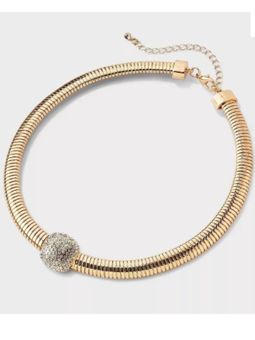 Omega Chain 16" Necklace with Pave Center - A New Day